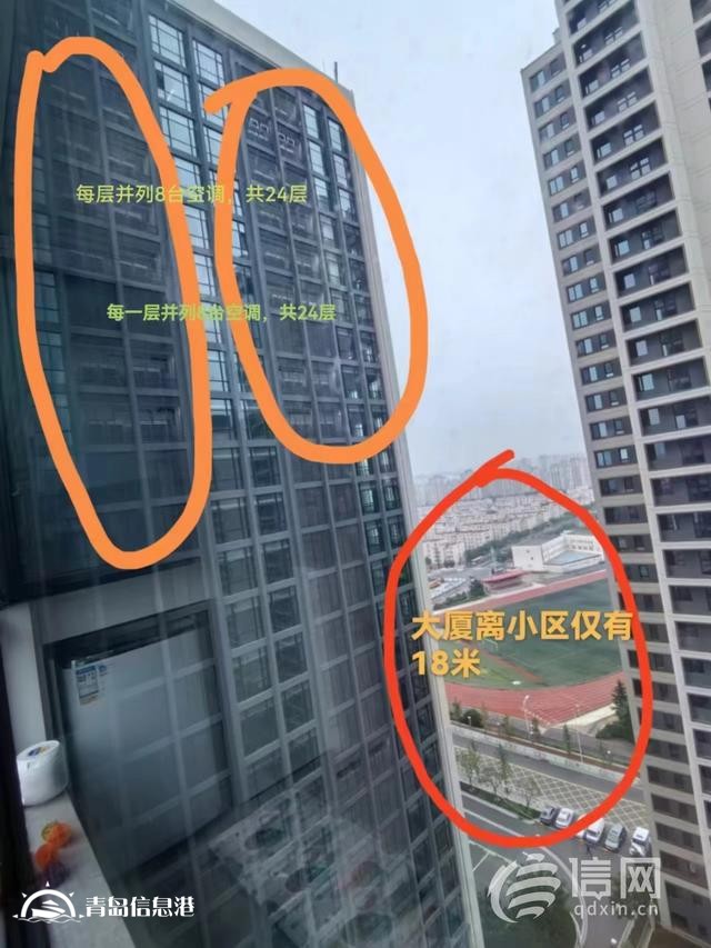 沙盤朝東實(shí)際朝西 近百臺(tái)空調(diào)外機(jī)正對大云谷·金茂府“吹熱氣”