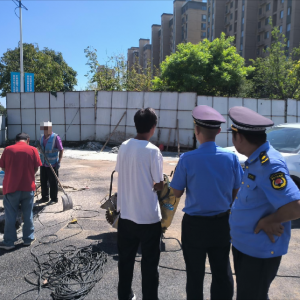 鳳臺執(zhí)法中隊：守護圍擋安全，助力城市建設(shè)