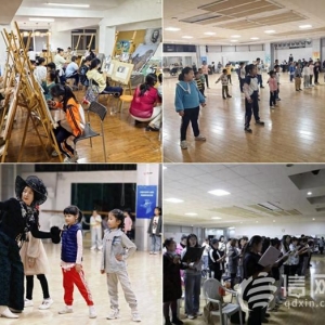 青島市北區(qū)“百姓課堂&amp;藝術夜?！惫媾嘤柣馃徇M行中